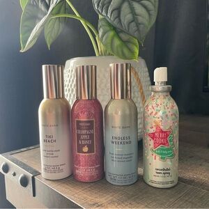 White Barn room Sprays Tiki Beach, Champagne Apple & Honey, Endless Weekend